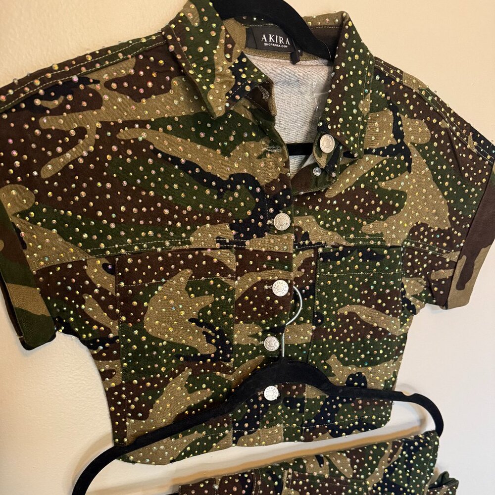 Akira Rhinestone Camo set - With Tags